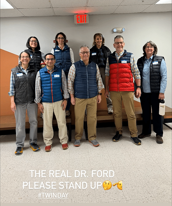 the PT department dressed like Dr. Ford