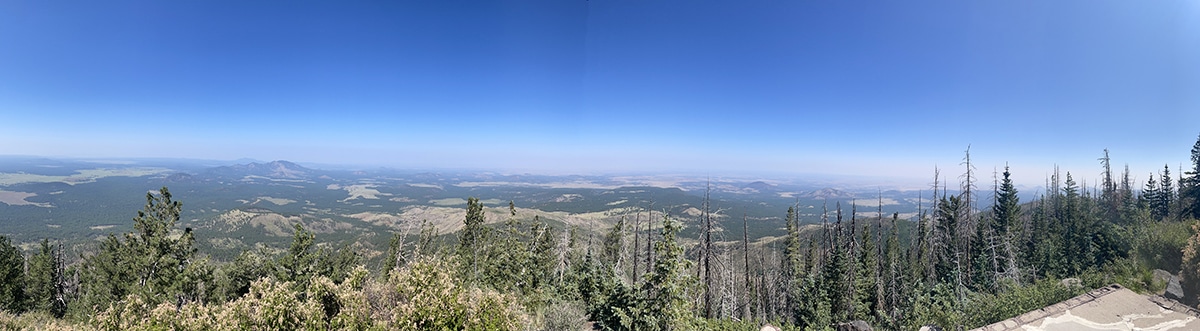 View from the top of Kendrick Peak