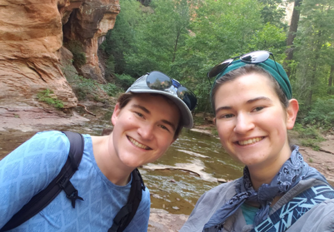 Sarah Negovan and her sister at West Fork Trail.