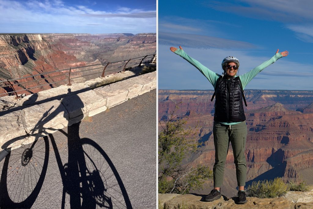 biking at the South Rim of the Grand Canyon