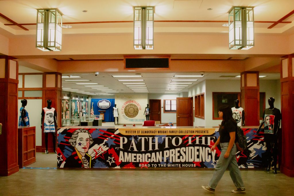 Front of the Museum of Democracy exhibit