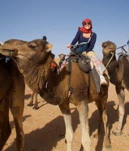 Ashlyn Ruby on a camel