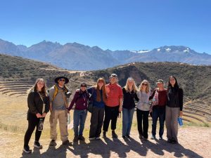 NAU students during a travel abroad program in Peru