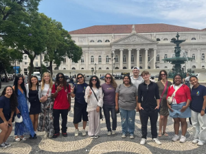 NAU students during a travel abroad program to Portugal