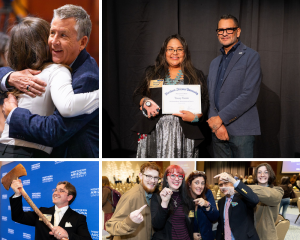 Collage of pictures from the Gold Axe ceremony