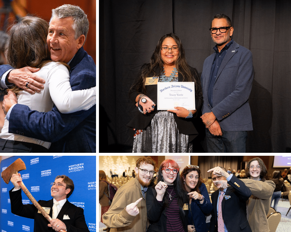 Collage of pictures from the Gold Axe ceremony
