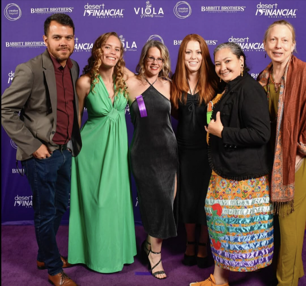 A group of six people at the Viola Awards ceremony