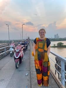 Megan Bennett at a busy Vietnam Bridge
