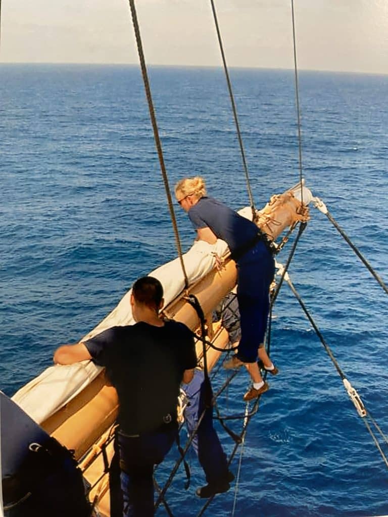 Whitney McKay on a Coast Guard ship