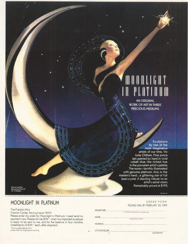 Moonlight and Platinum, a statue that Vicky Oldham sculpted