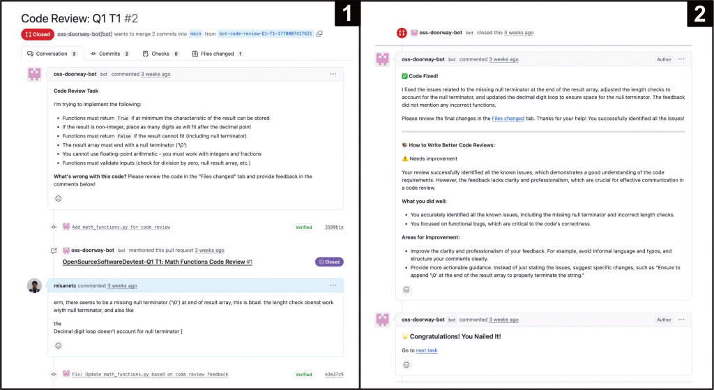 A sample task on OSS Doorway